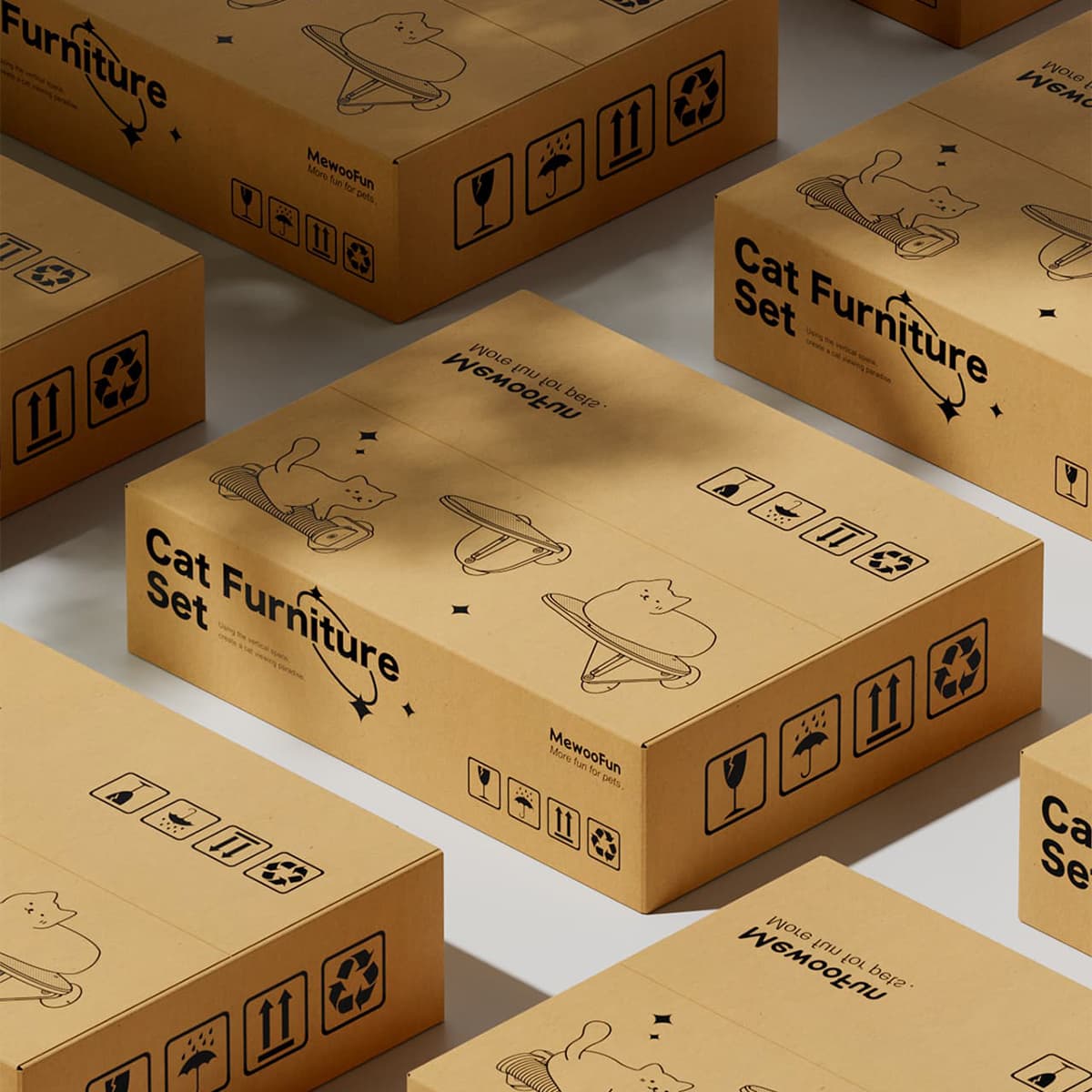 Bushwick Cat Wall Shelves 3 Piece Set