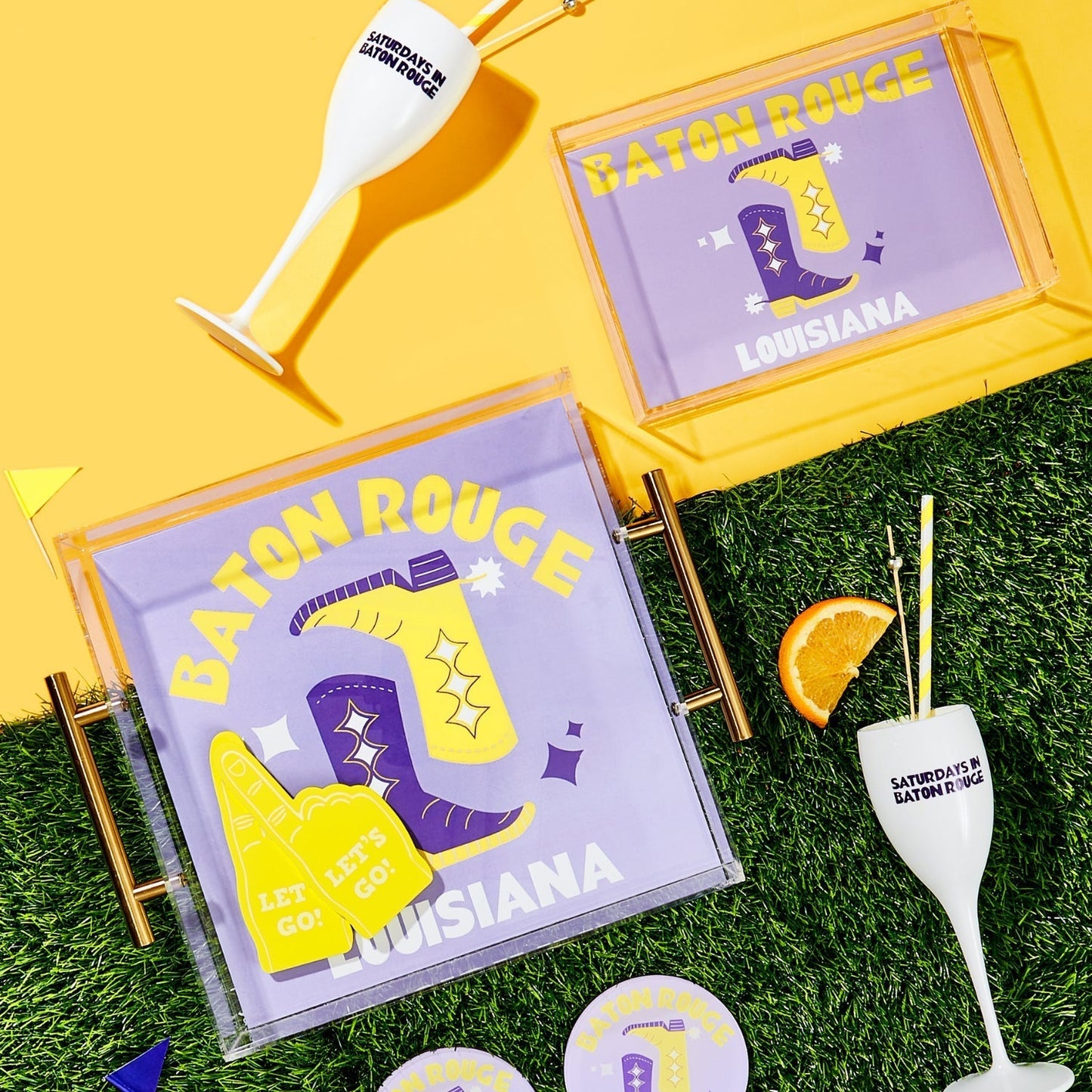 LSU Kickoff College Town Large Acrylic Tray