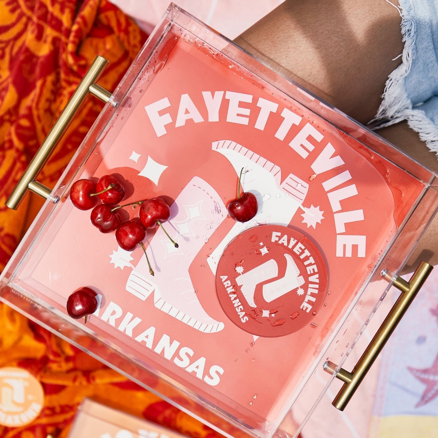 Arkansas Kickoff College Town Large Acrylic Tray
