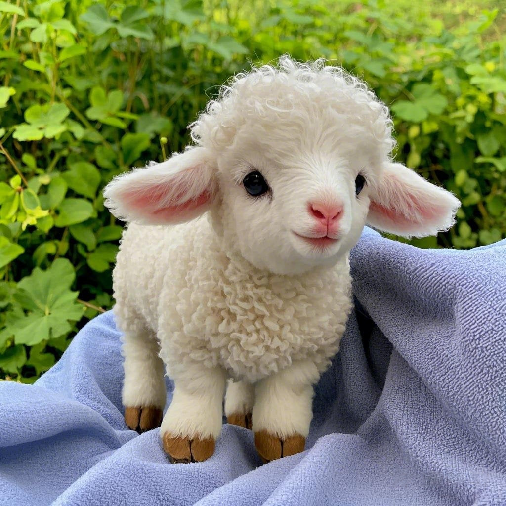 đ LambieSoft⢠Adorable Plush Lamb - Your Cuddly Toy Lamb