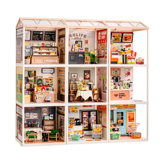 Rolife Super Creator Plastic Diy Mini House 9 in 1 Nine Grid