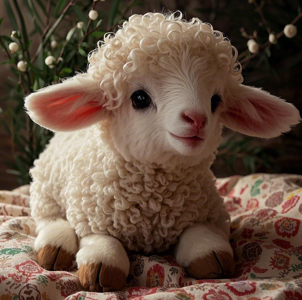 🐑 LambieSoft™ Adorable Plush Lamb - Your Cuddly Toy Lamb
