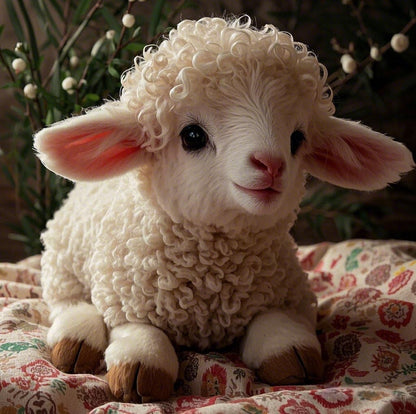 🐑 LambieSoft™ Adorable Plush Lamb - Your Cuddly Toy Lamb