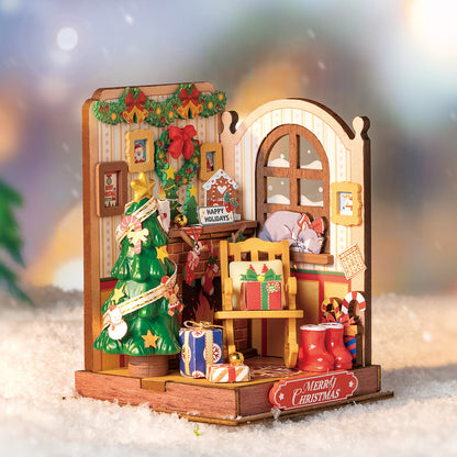 Rolife Christmas Fireplace DIY Miniature House DS041