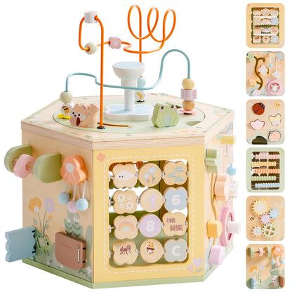 ROBUD Wooden 13 in 1 Activity Cube