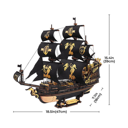 ROKR The Seahorse Barque 3D Wooden Puzzle MCB02