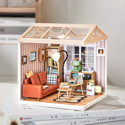 Rolife Cozy Living Lounge DIY Plastic Miniature House DW007