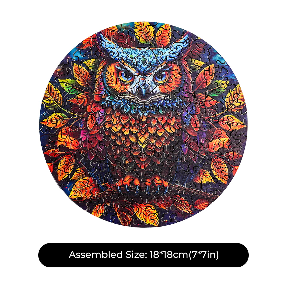 ROBOTIME Moonlight Owl Wooden Jigsaw Puzzle with Frame