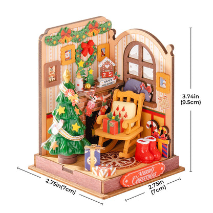 Rolife Christmas Fireplace DIY Miniature House DS041