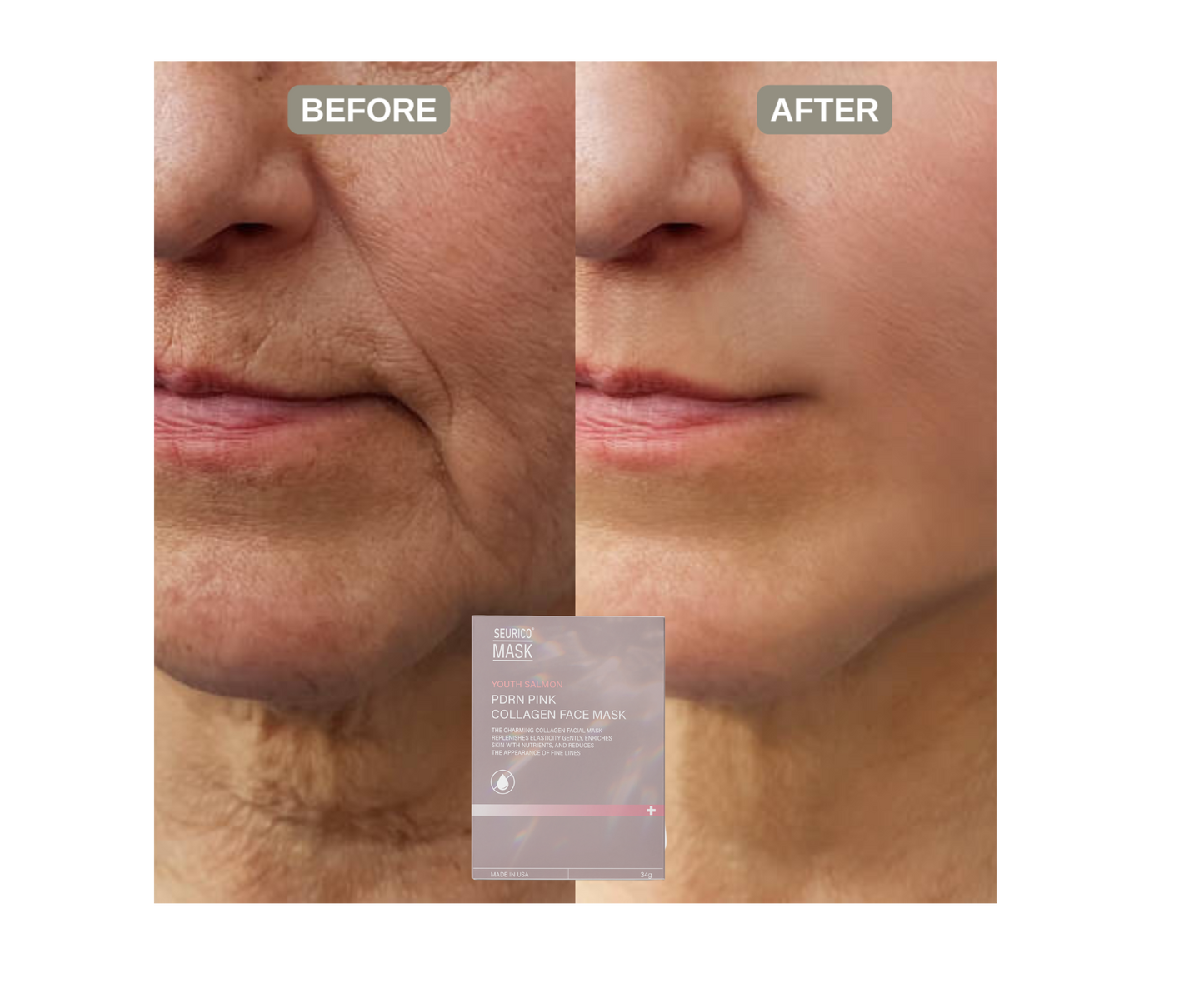 Seurico™ Youth Salmon PDRN Pink Collagen Face Mask