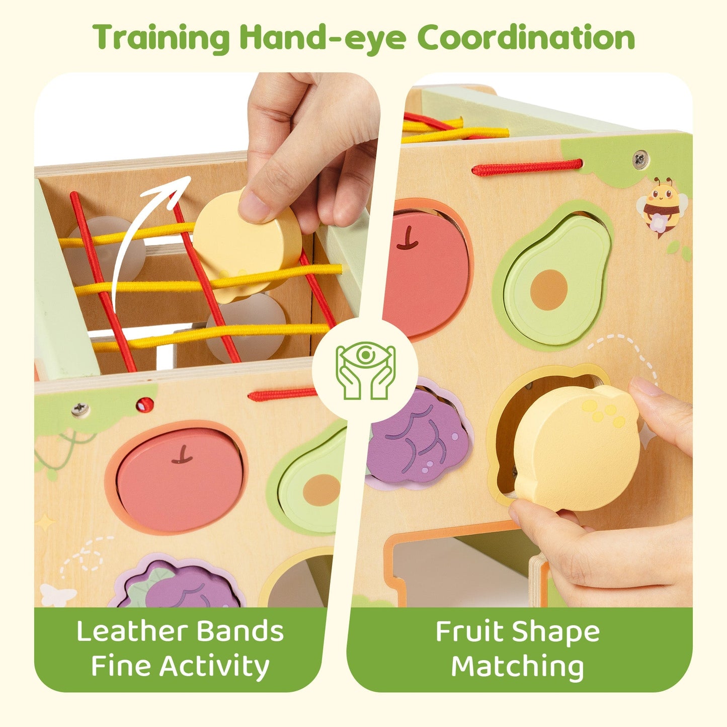 ROBUD Wooden Activity Cube - Little Bear Orchard