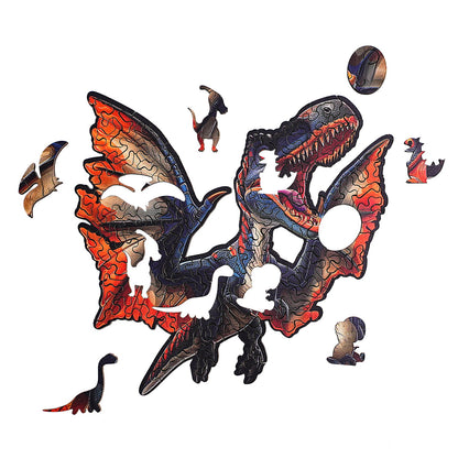 ROBOTIME Fierce Pterosaur Wooden Jigsaw Puzzle with Frame