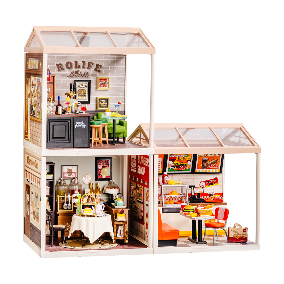 Rolife Super Creator Plastic Diy Mini House 3 in 1 L Shape