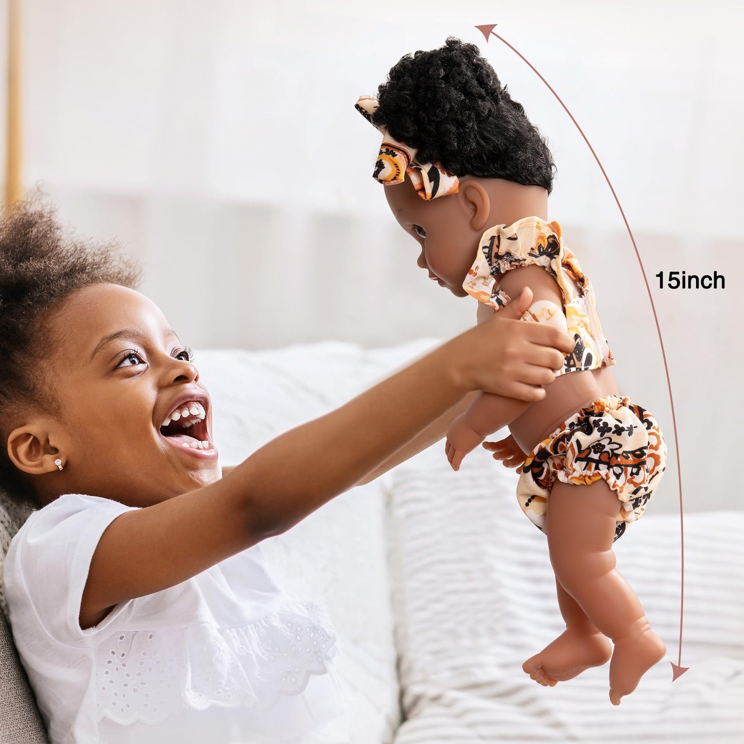 ROBUD Reborn Girl Baby Doll Black