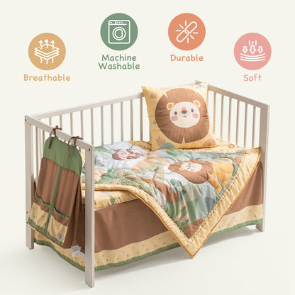 ROBUD Baby Bedding 5-Piece Set - Jungle