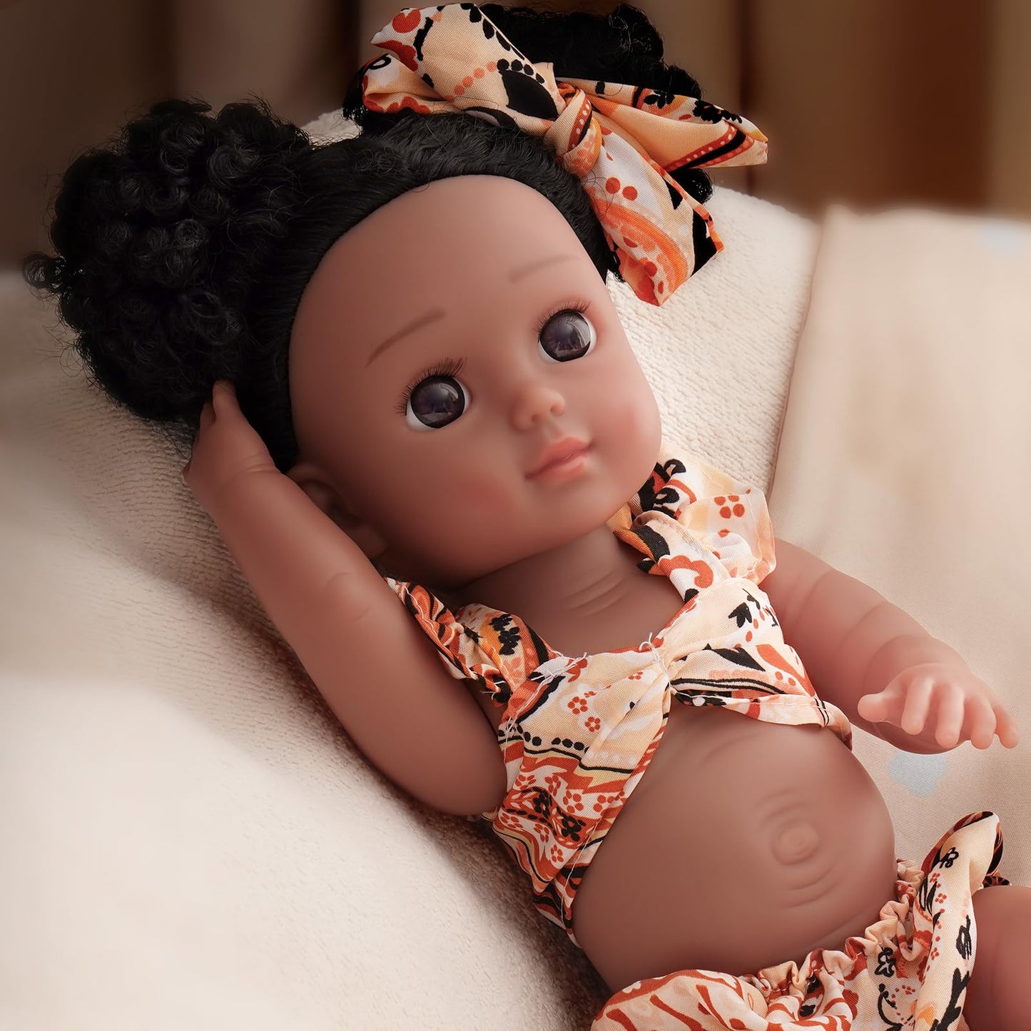 ROBUD Reborn Girl Baby Doll Black