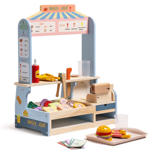 ROBUD Wooden Pretend Play Food Set for Kids