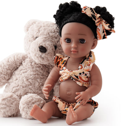 ROBUD Reborn Girl Baby Doll Black
