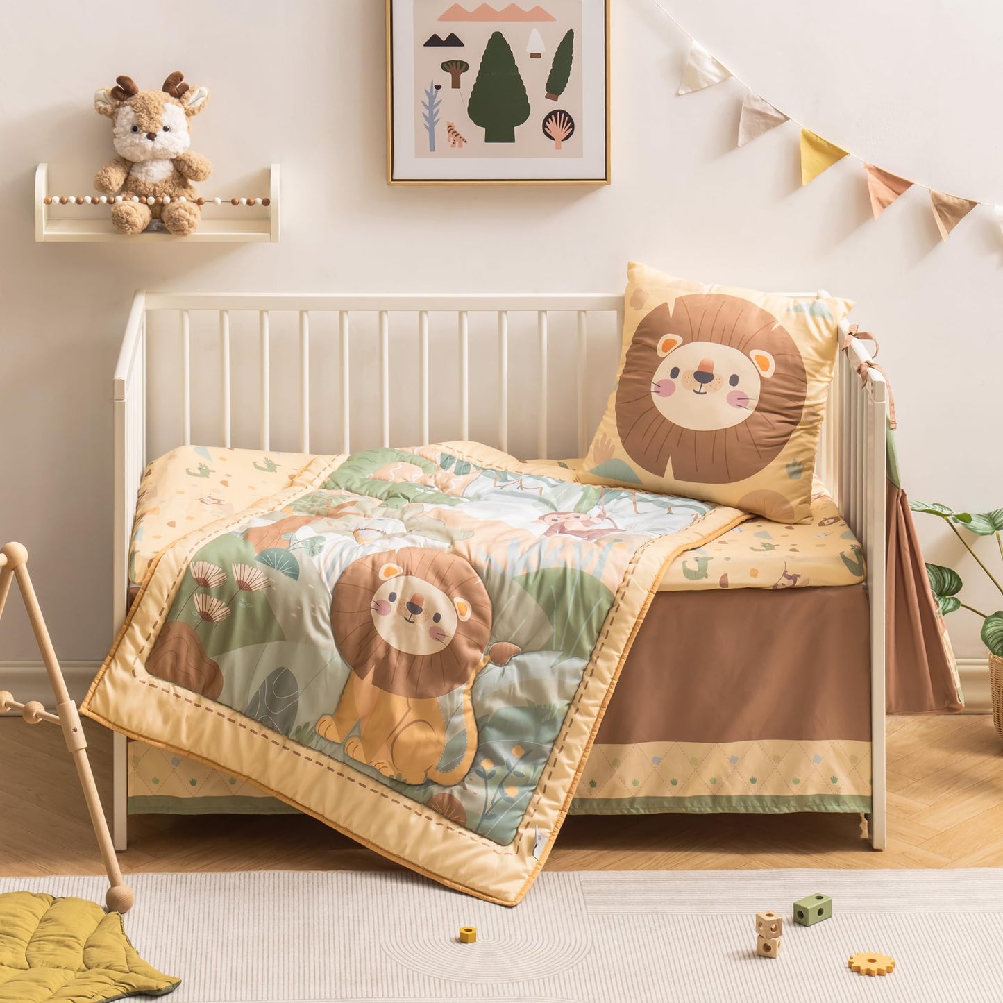 ROBUD Baby Bedding 5-Piece Set - Jungle