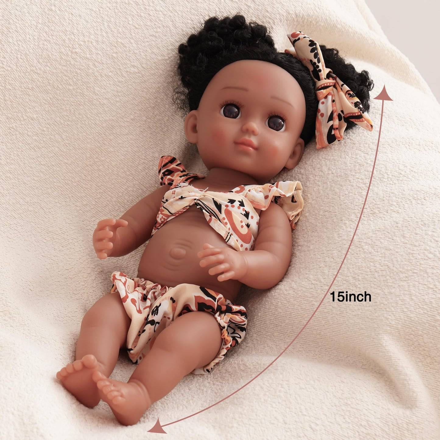 ROBUD Reborn Girl Baby Doll Black