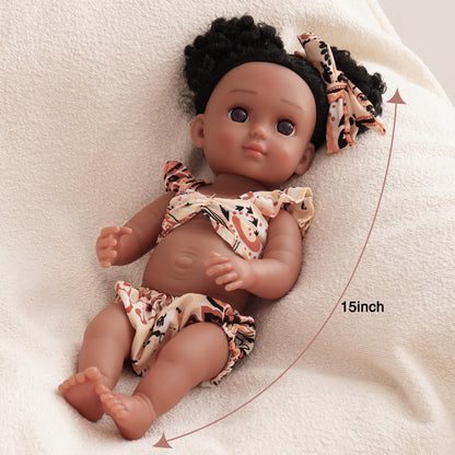 ROBUD Reborn Girl Baby Doll Black