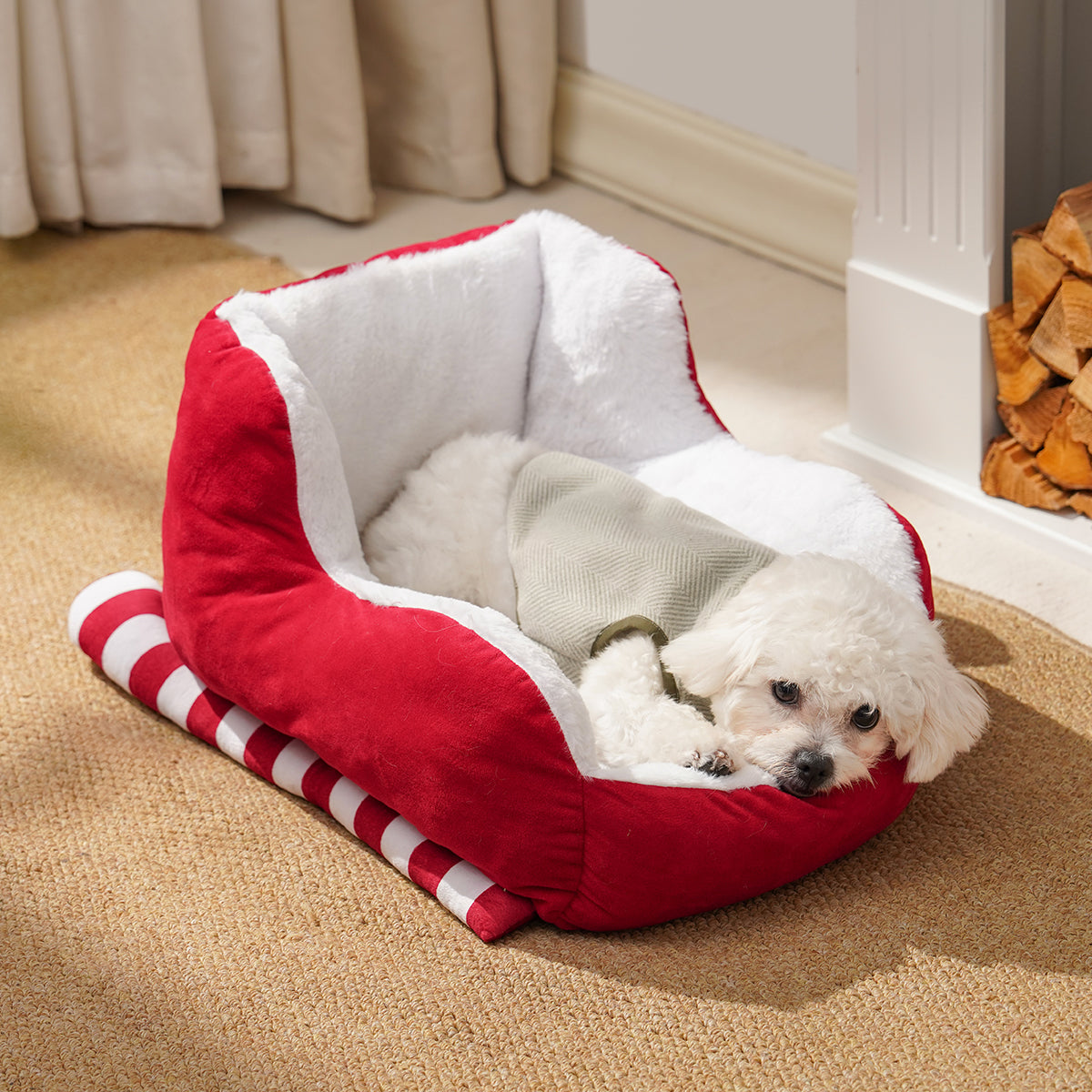 Christmas Sleigh Cat Bed
