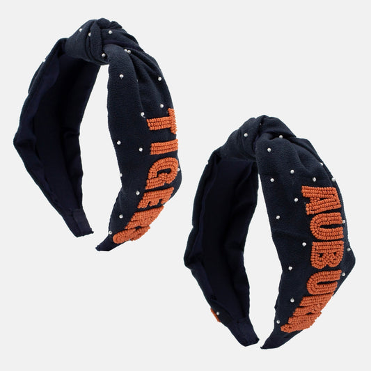 Auburn Beaded Headband