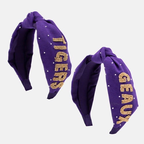 LSU Beaded Headband