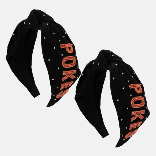 Oklahoma State Beaded Headband