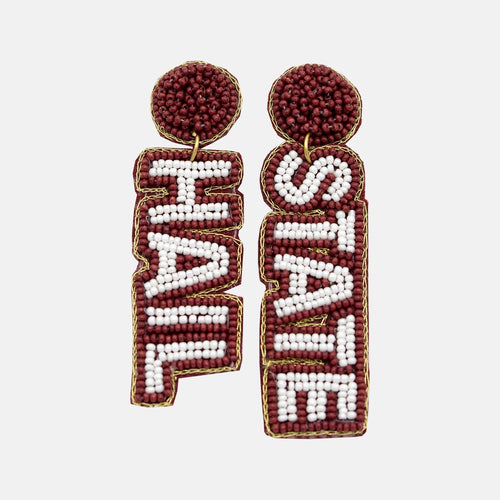 Mississippi State Beaded Earrings