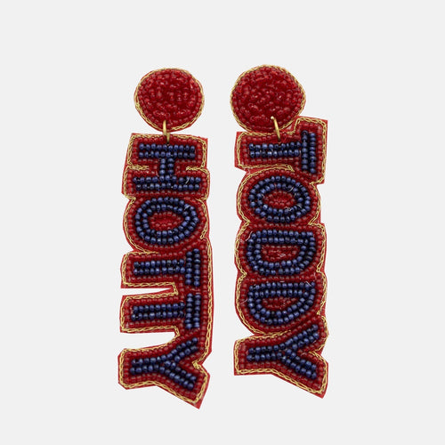 Ole Miss Beaded Earrings