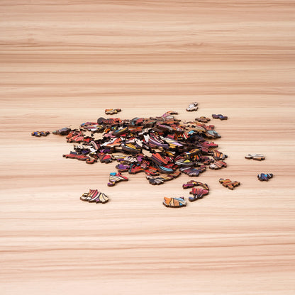 Rowood Cat King Wooden Jigsaw Puzzle