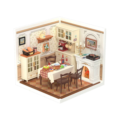 Rolife Warm Dining Room Plastic DIY Miniature House DW015B