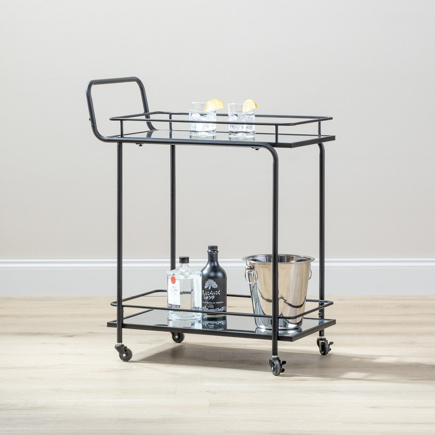 2-Tier Metal Bar Cart
