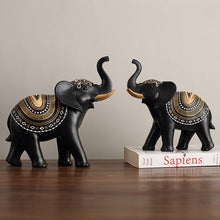 Elephant Resin Craft Figurine for Rustic Living Room TV Cabinet