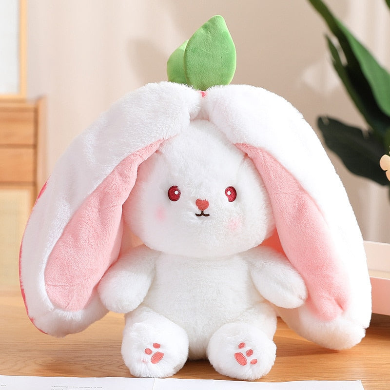 Transforming Bunny – Strawberry & Carrot Dual-Form Plush Toy