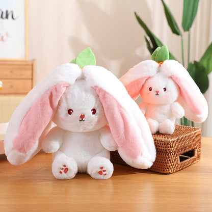 Transforming Bunny – Strawberry & Carrot Dual-Form Plush Toy
