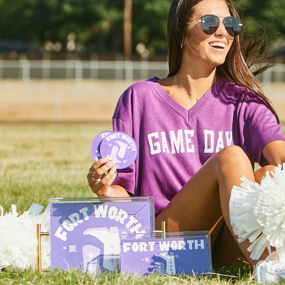 TCU Kickoff College Town Acrylic Drink Coasters