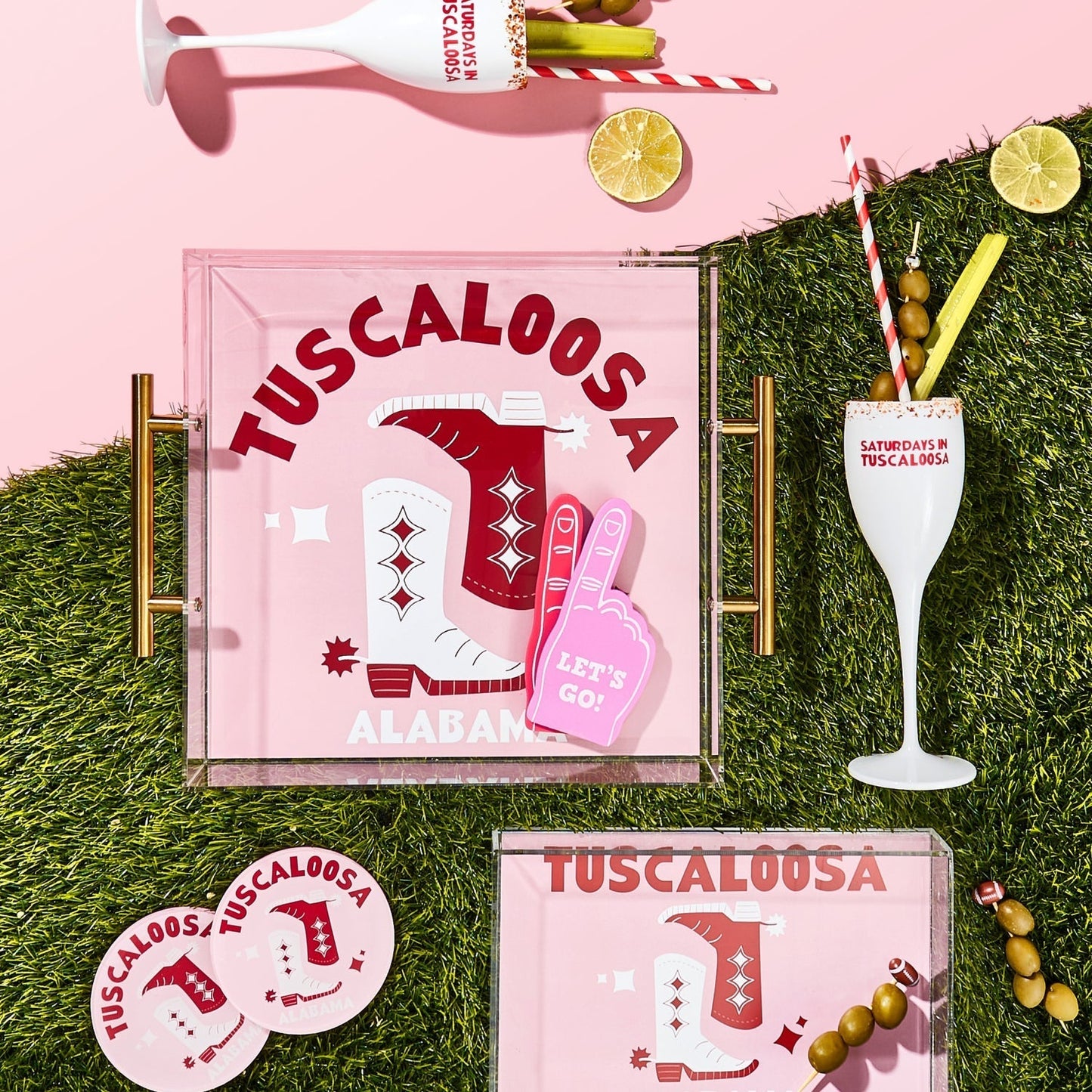 Alabama Kickoff College Town Acrylic Drink Coasters