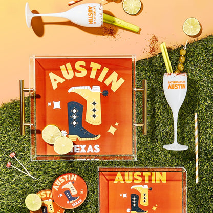 Texas Kickoff College Town Acrylic Drink Coasters