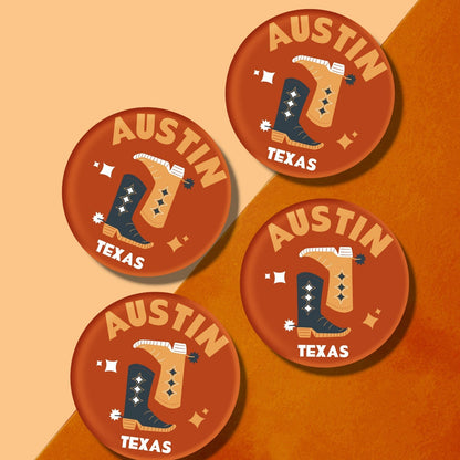 Texas Kickoff College Town Acrylic Drink Coasters