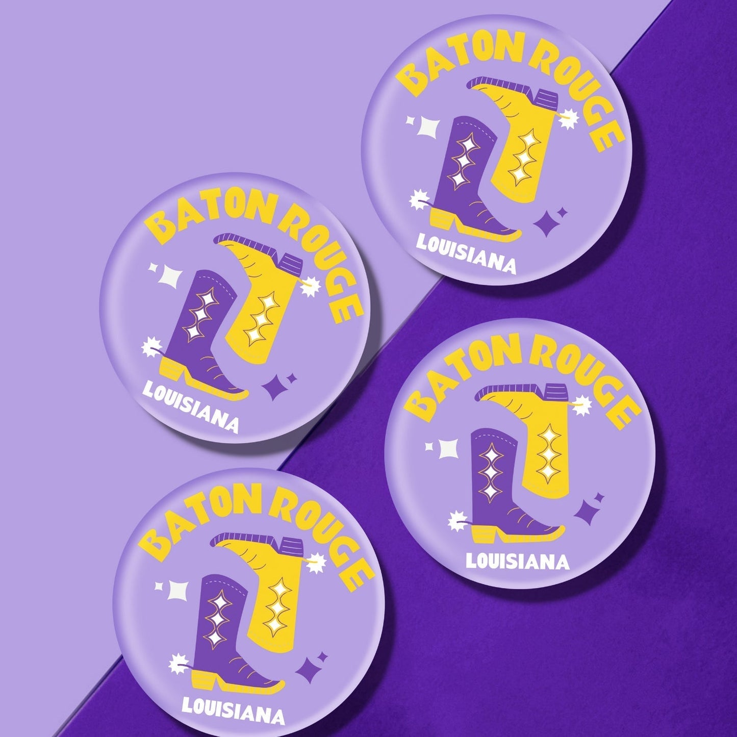 LSU Kickoff College Town Acrylic Drink Coasters