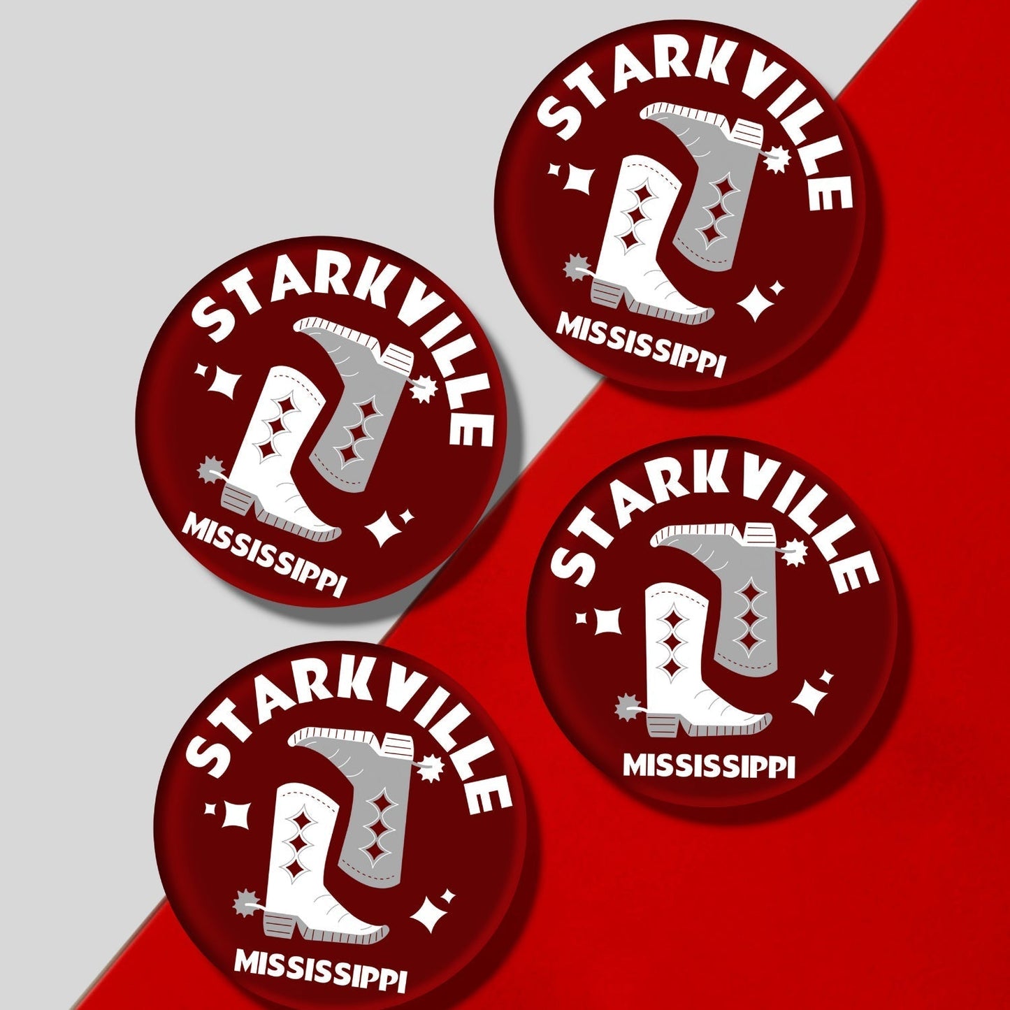 Mississippi State Kickoff College Town Acrylic Drink Coasters