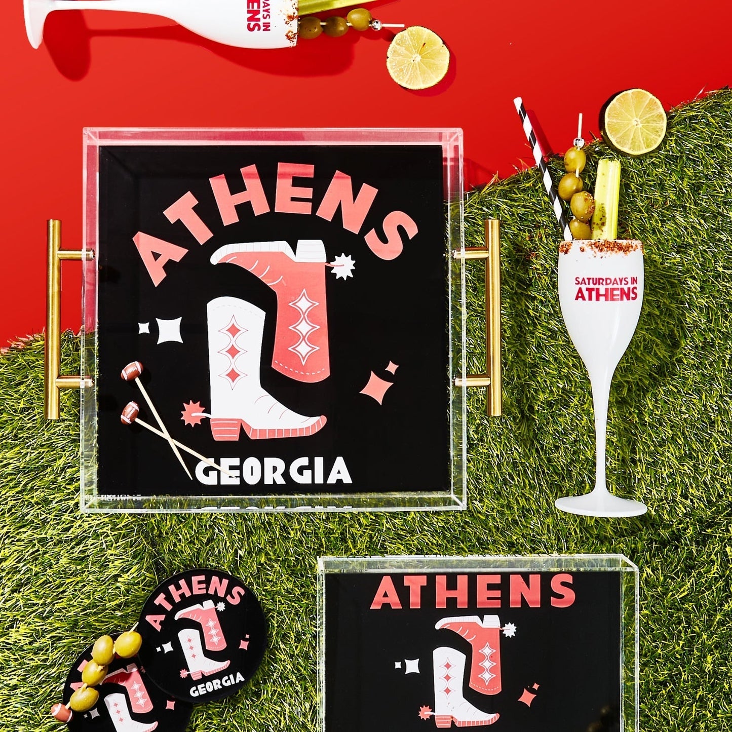 Georgia Kickoff College Town Small Acrylic Tray