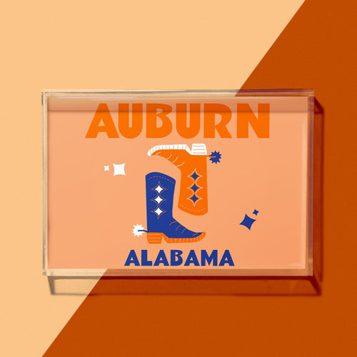 Auburn Kickoff College Town Small Acrylic Tray