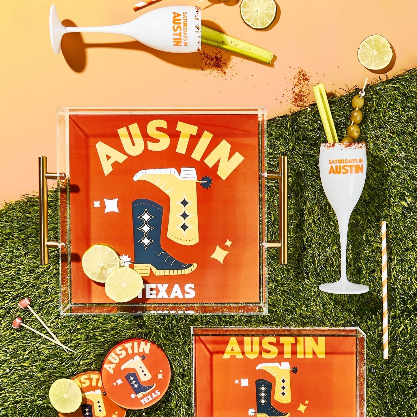 Texas Kickoff College Town Small Acrylic Tray