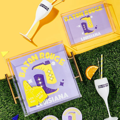 LSU Kickoff College Town Small Acrylic Tray