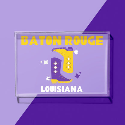 LSU Kickoff College Town Small Acrylic Tray