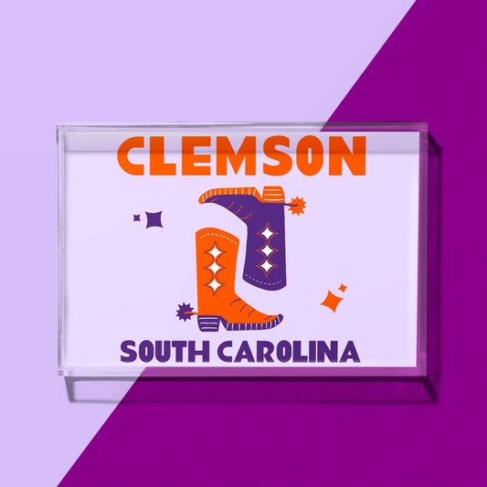 Clemson Kickoff College Town Small Acrylic Tray