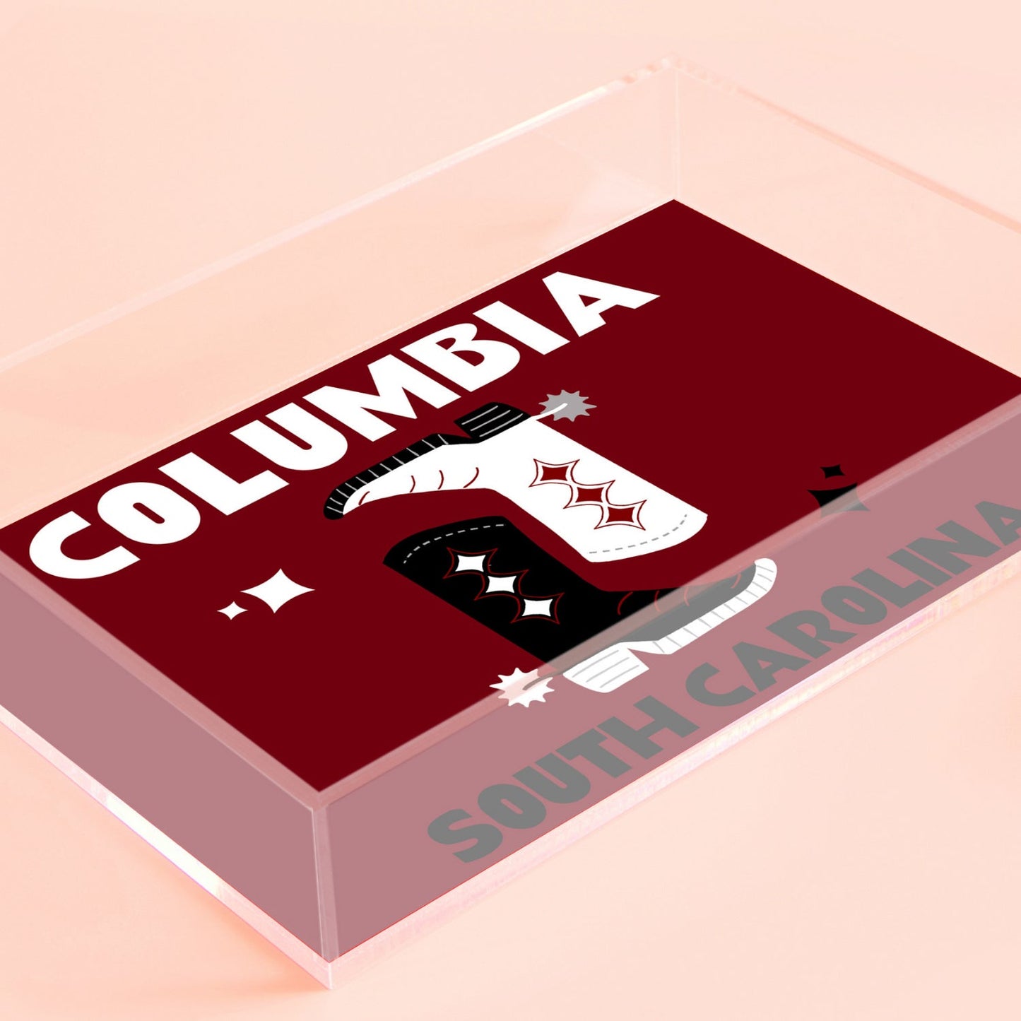 South Carolina Kickoff College Town Small Acrylic Tray